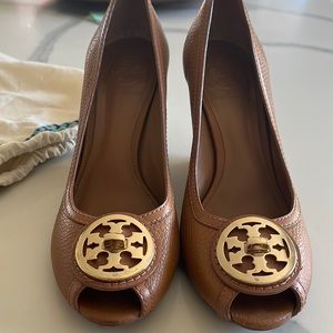 Tory Burch open toe wedges.